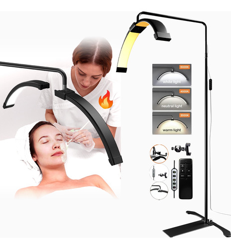 Lámpara para pestañas estetica con control led pie 36w spa