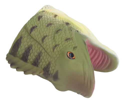 Juguetes Hand Puppet Soft Fish High Simulation Bass Head Toy