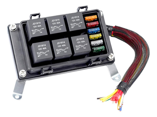 Caja De Relés De Fusibles, Bloque De Relés De 6 Ranuras Para
