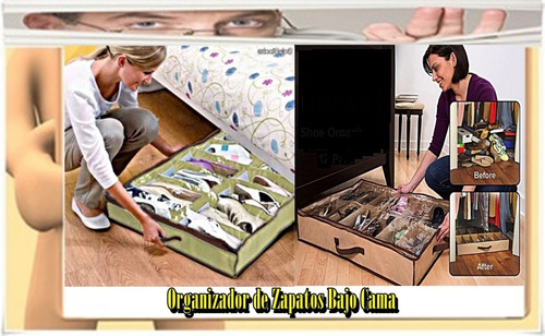 Organizador Zapatos Bajo Cama 70x60x12cm P/12pares-v.urquiza