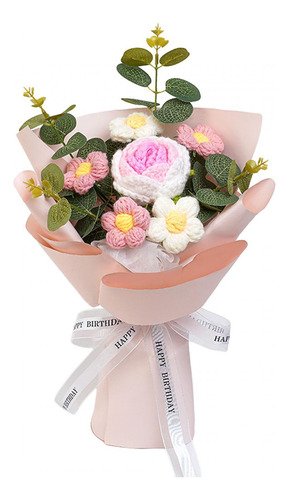 Bouquet De Flores Tejidas A Mano, Obsequio Especial Para