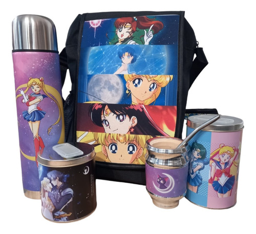 Set Matero Kit  Equipo De Mate Sailor Moon2 Mate Madera