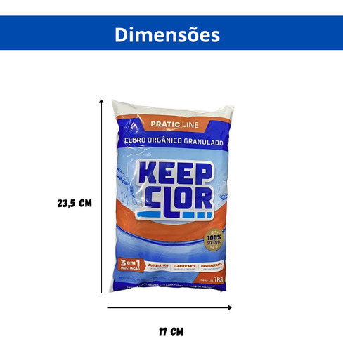 Kit Com 3 Keepclor Dicl 40% Pratic Line Saco 1kg