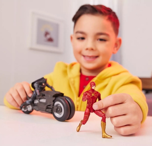 Figura De Acción Dc Comics The Flash Batman Y La Batimoto