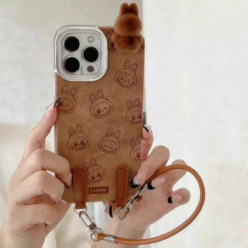 S+ Linda Funda For Teléfono Móvil Labubu Tridimensional Felpa