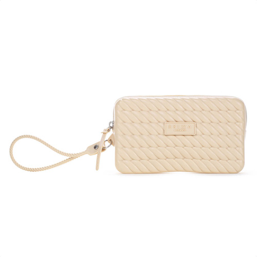 Bolsa Clutch Brizza Arezzo Alça Marrocos Bege - Feminino