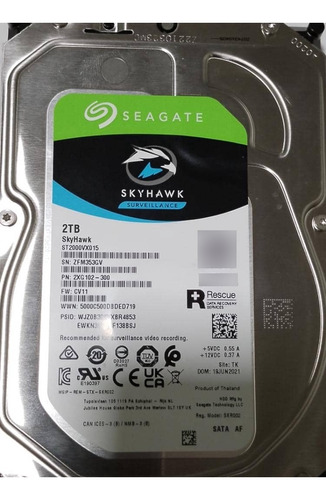 Disco Duro 2tb Seagate Skyhawk Sata Dvr 3.5 5900rpm