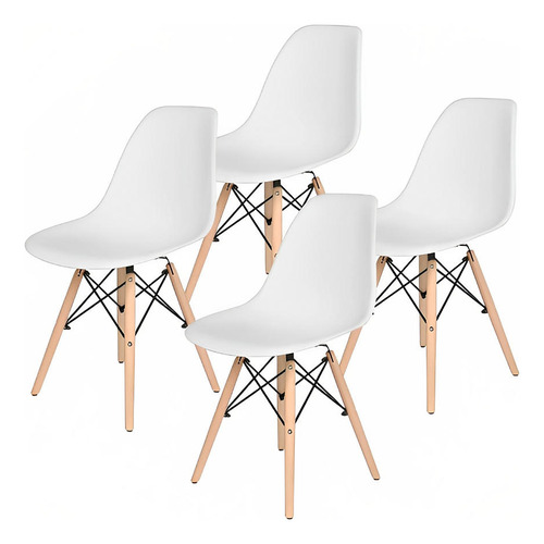 Pack De 4 Sillas Eames Blancas