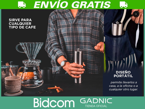 Imagen 3 de 10 de Molinillo Manual Portatil Ideal Para Cafe Cereales Garbanzos