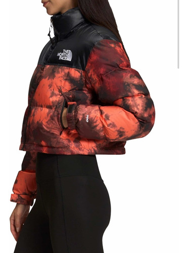Imagen 3 de 9 de The North Face Retro Nuptse 700 Print Cropped