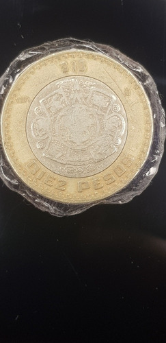 Moneda 10 Pesos Grafila Inversa 2007 (Usado)