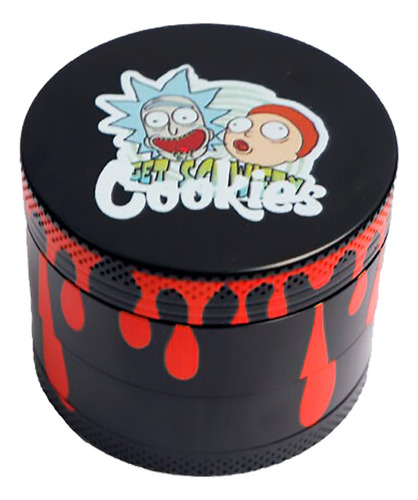 Grinder Hidroimpreso D Metal Cookies Rick & Morty 60mm 4pzas