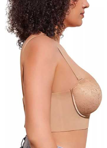 Sujetador Push Up Sin Tirantes De Talla Grande Para Mujer