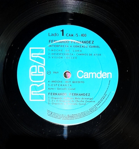 Fernando Fernandez Disco De Vinilo 1970 Autografiado (Usado)