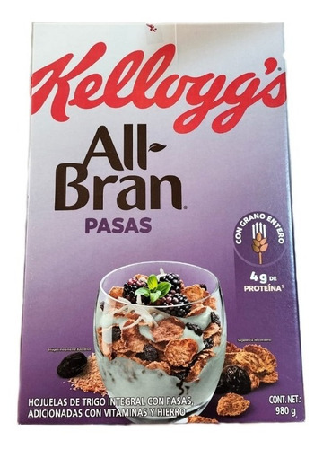 Cereal All-bran Kellogg's Pasas 980 G Mas Fibra
