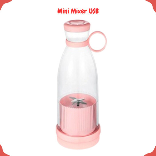 Mini Liquidificador Recarregável Portátil Usb Mixer Cor Rosa