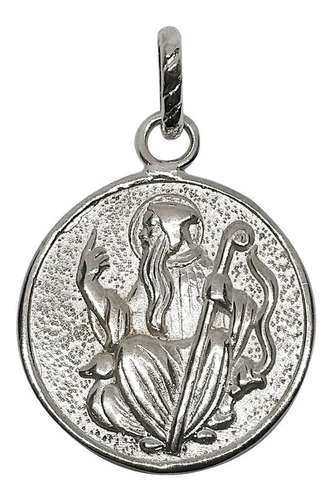 Imagen 1 de 5 de Medalla Dije San Benito Plata 925