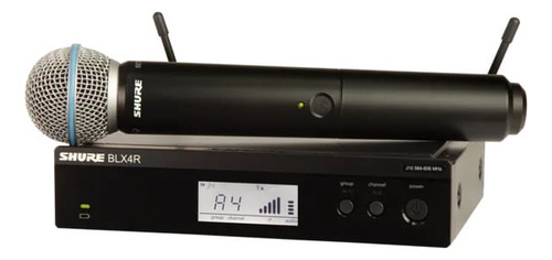 Microfone Shure Blx24rbr/sm58 Recep. Sem Fio De Mao Freq.j10