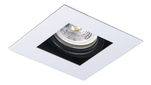 Imagen 2 de 8 de Spot De Embutir Embutido Cuadrado Blanco Dicroica Apto Led