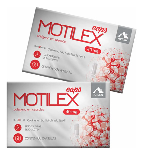 Apsen Motilex Colágeno 60 Cápsulas Sem Sabor Sem Sabor