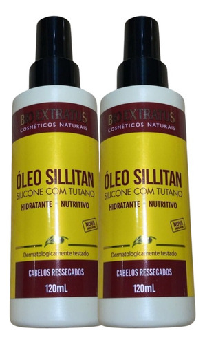 Kit 2 Óleo Capilar Sillitan Bio Extratus Redutor Volum 120ml
