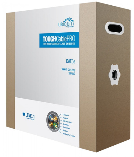 Cable Ubiquiti Tc-pro F/utp Cat5e 305mt 24awg Pe-e Tc-pro