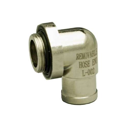 Ez (l-002) Silver Large 90 Degree Hose End