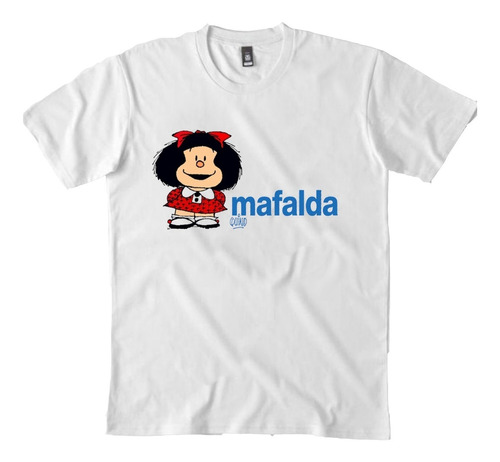 Remera Blanca Mafalda Quino Modal Premium Hombre Mujer Niños