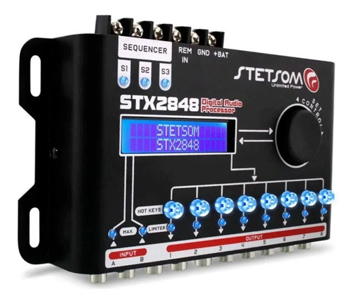 Crossover Processador Stx-2848 Stetsom Equalizador 8 Vias