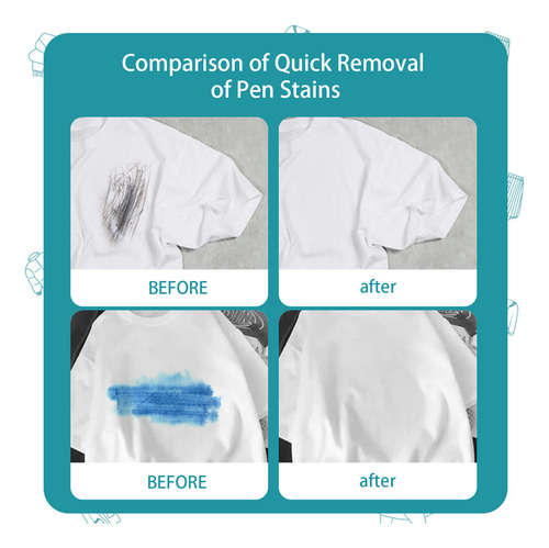 Notas De Limpieza Para Ropa, Removedor De Tinta, 150 Ml, Bol