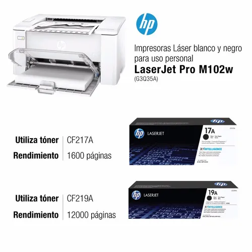 Impresora Laserjet Hp Pro M102w Wifi Monocromotica