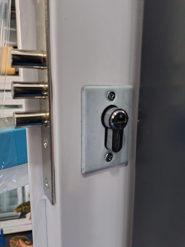 Puerta Reforzada Con Triple Cerradura De 3 Pernos Blanco