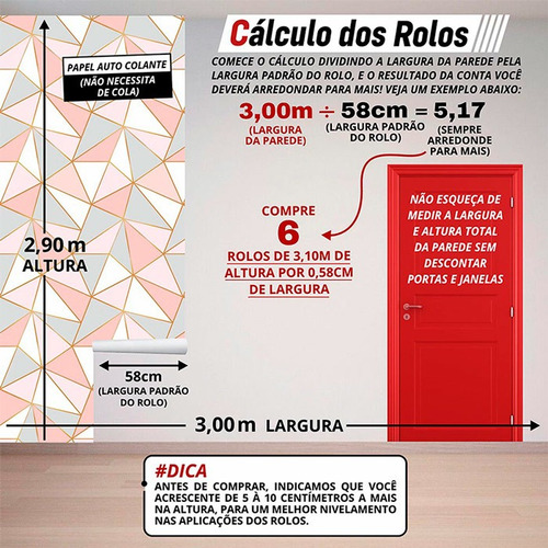 Imagem 4 de 4 de Adesivo De Parede Pastilha Lavável Cozinha Banheiro 310x58cm