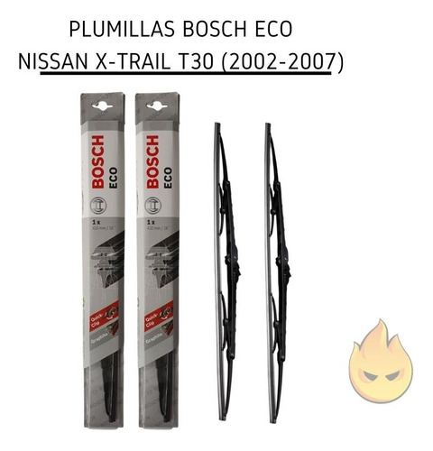 Plumillas Nissan X-trail T30 Bosch Eco (2002-2007) (2 Units)