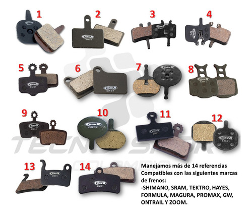 Imagen 5 de 8 de Pastilla De Freno Ravx Mod Shimano Deore Hidraulico Organica