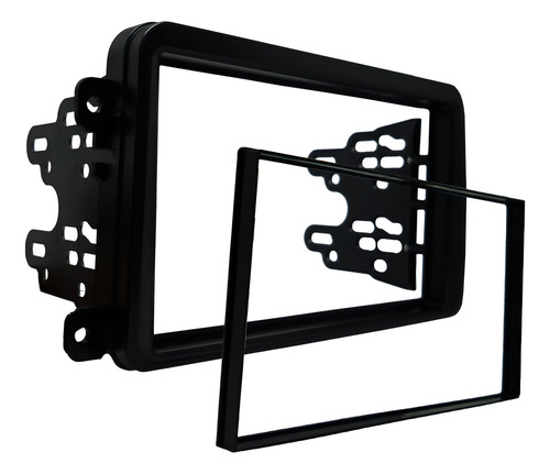 Moldura Painel Central 2 Din Dvd Gol G7 Jetta Amarok Fusca Tiguan Preto Expex Epx 249