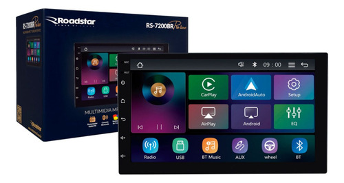 Central Multimídia Mp5 Rs-7200br Pro Line Carplay Sem Fio