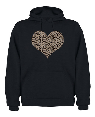 Sudadera Corazón Estampado Animal Print San Valentín Amor