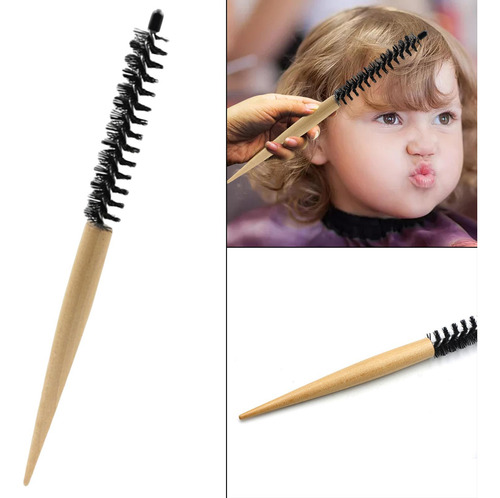 2 Cepillo De Pelo Pequeño Y Redondo Con Cerdas De Nailon, L