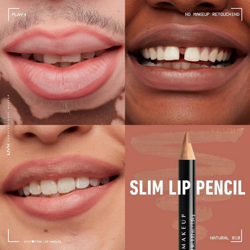 Lápiz labial Nyx Slim, delineador bucal, Beautiful Colors Color Spl810 Natural