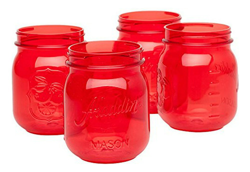 Vasos  Clásicos 16oz, Tomate Cereza (pack 4)