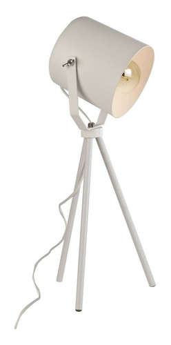 Velador Tripode De Diseño Incluye Lampara Led Buena Luz Estructura Blanco