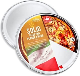 Crown Pizza Pan 16 Inch, 2 Pack, Sturdy, Rust Free, Pure Alu