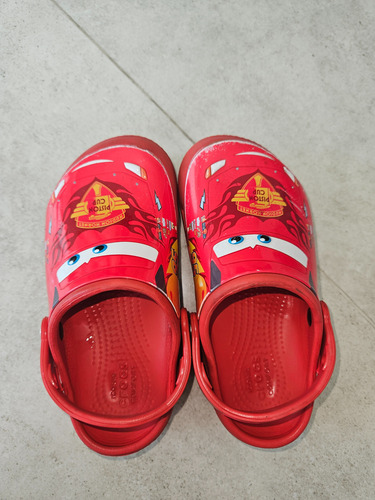 Crocs Rayo Mcqueen Originales Rojas Talle C12 (Usado)
