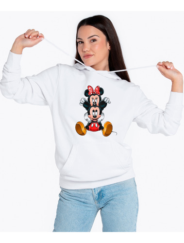 Sudadera Con Gorro Minni Y Mickey Mouse Orejitas Amor