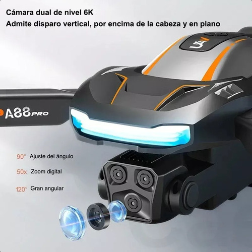 Drone A88 Pro Plegable 4k + Estuche | Fpv Y Batería Extra