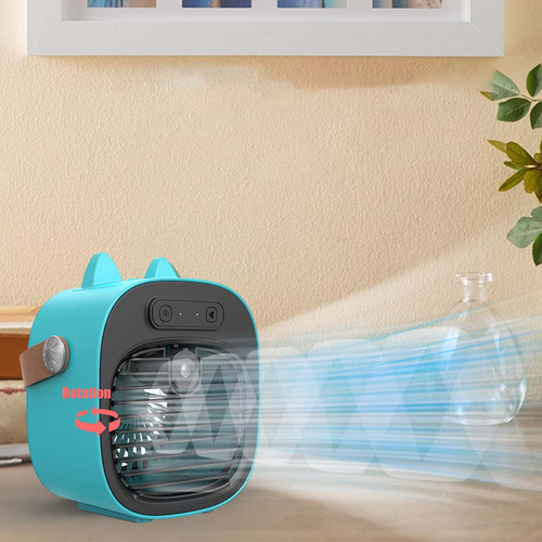 Wa Ventilador De Escritorio F, Pequeño, Humidificador Y
