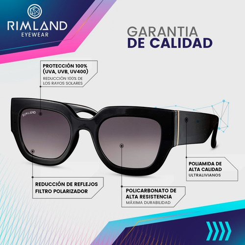 Imagen 6 de 8 de Gafas De Sol Lentes De Sol Rimland Peppers Negro