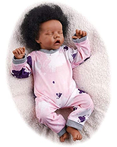 Jizhi Reborn Baby Dolls 17 Pulgadas Sleeping Afro Black Afri