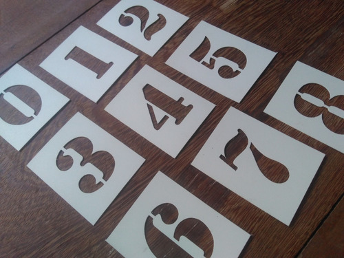 Stencil Estencil  Numeros 0 A 9 +  Alfabeto 10cm Altura 